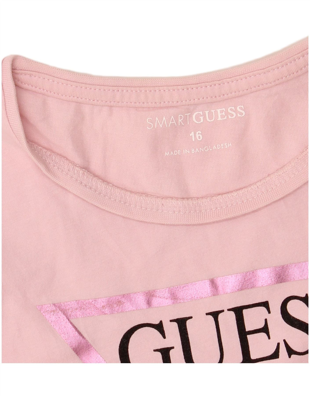 GUESS Camiseta gráfica para niña 15-16 años Rosa