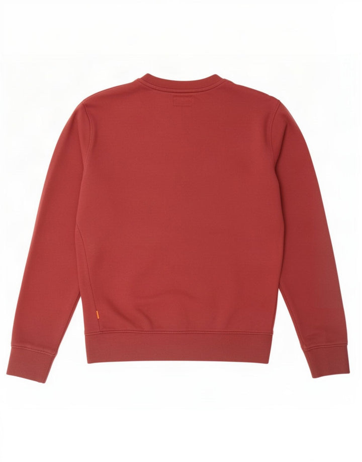 Timberland Hombre Regular Fit Sudadera Jumper Pequeño Algodón Rojo