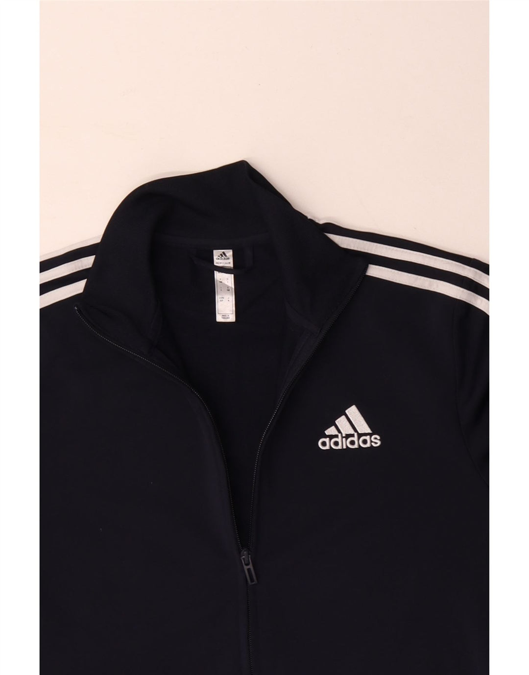 ADIDAS Hombre Chándal Top Chaqueta Pequeña Azul Marino Poliéster