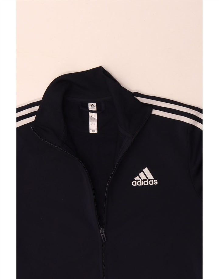 ADIDAS Hombre Chándal Top Chaqueta Pequeña Azul Marino Poliéster