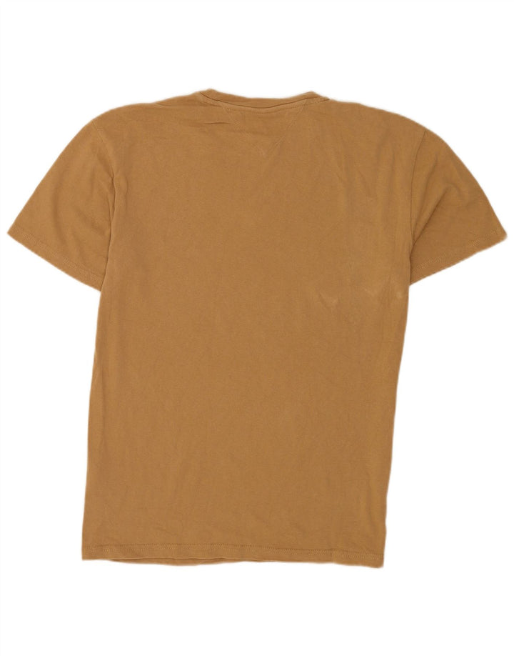 Tommy Hilfiger - Camiseta para hombre, talla pequeña, algodón marrón