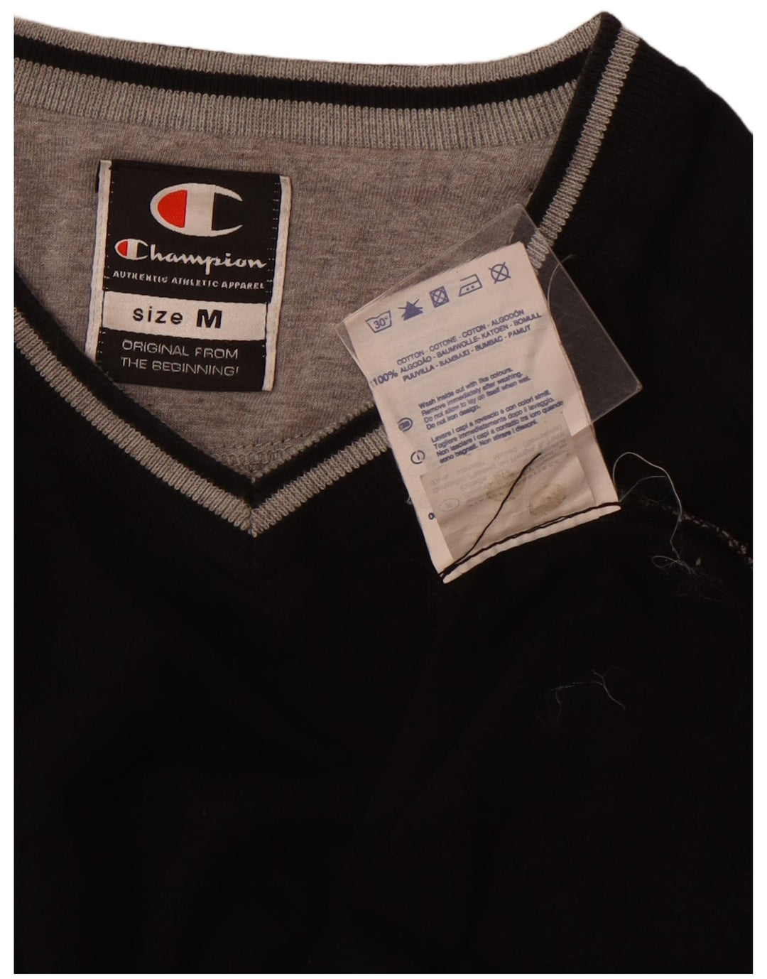 CHAMPION Camiseta para mujer Top UK 12 Medium Black Cotton