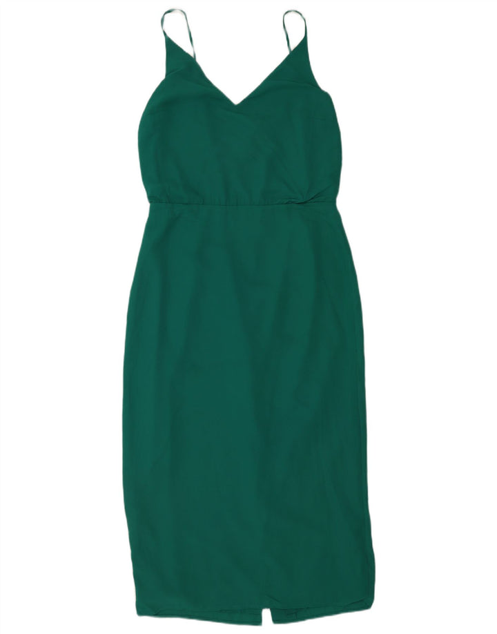 Oasis Vestido tubo sin mangas para mujer UK 42 Poliéster verde medio