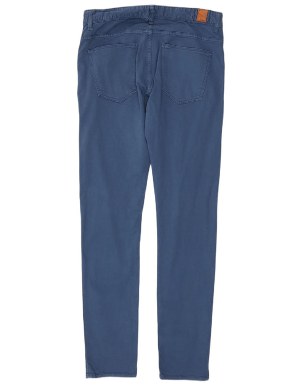 Zara Mens Slim Casual Pantalones EU 44 Large W34 L33 Azul