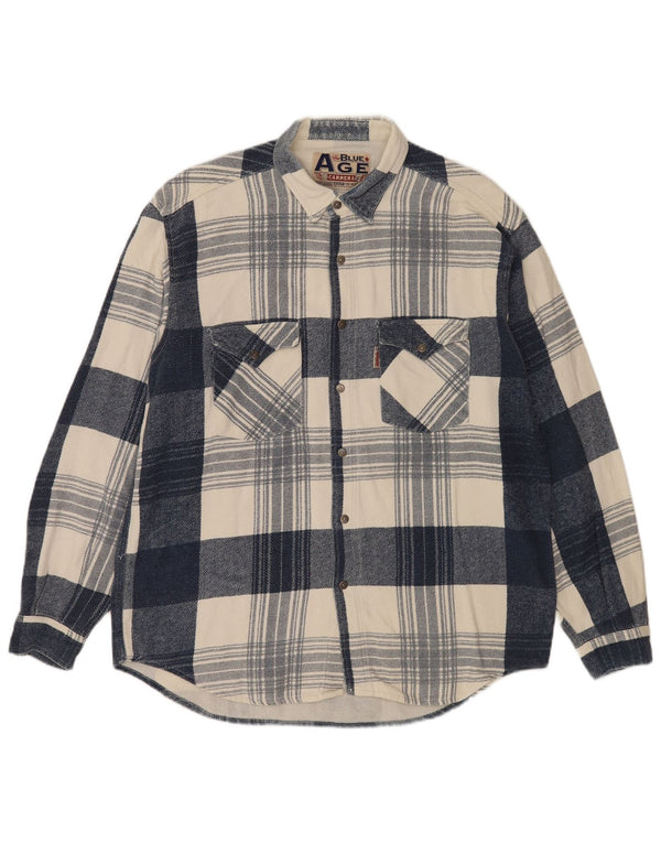 Camisa de franela para hombre Carrera XL Blue Check