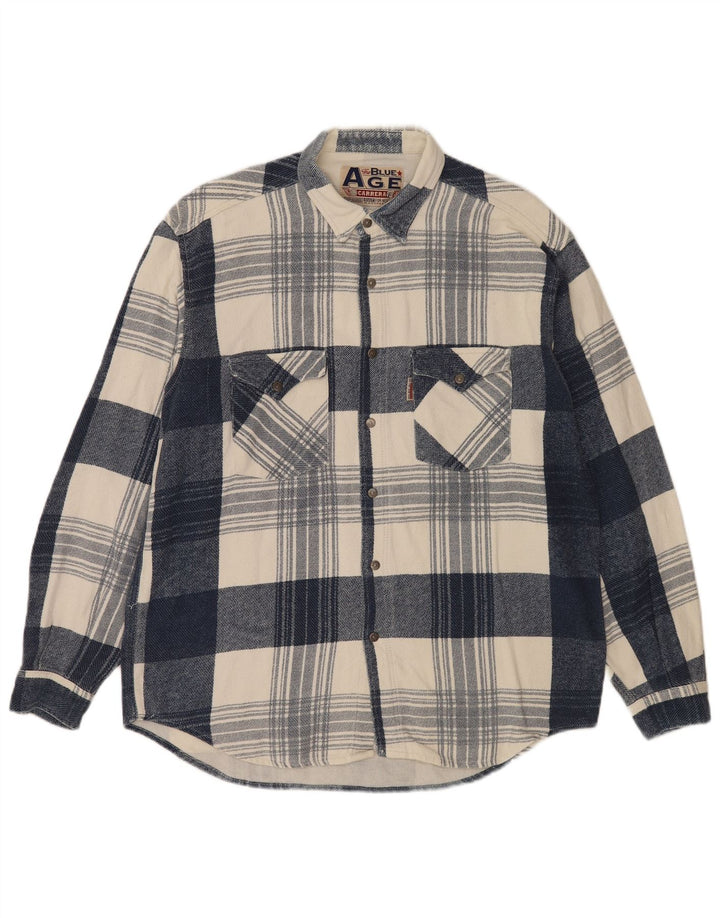 Camisa de franela para hombre Carrera XL Blue Check