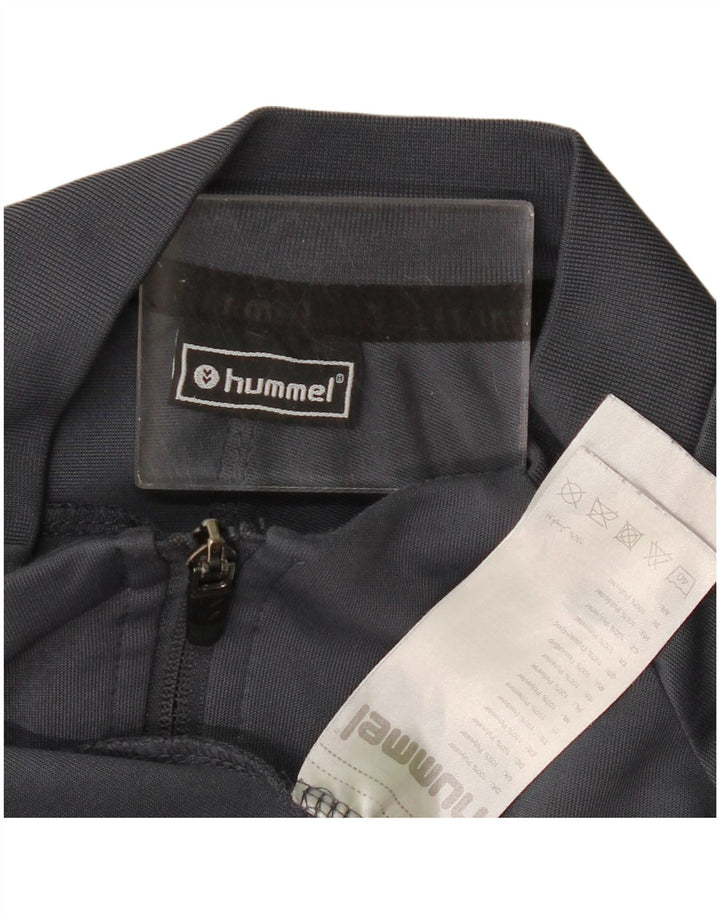 Hummel Mens Graphic Chándal Top Chaqueta Grande Gris