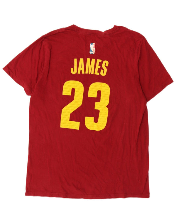 Adidas Mens Cleveland Graphic Camiseta Top Medio Rojo Algodón