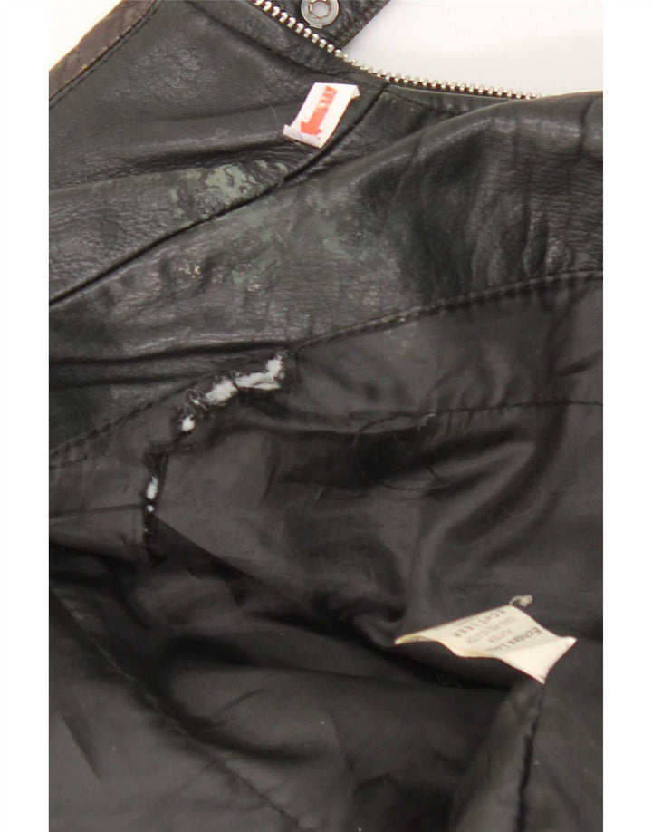 Chaqueta de cuero vintage para mujer Reino Unido 14 Negro medio