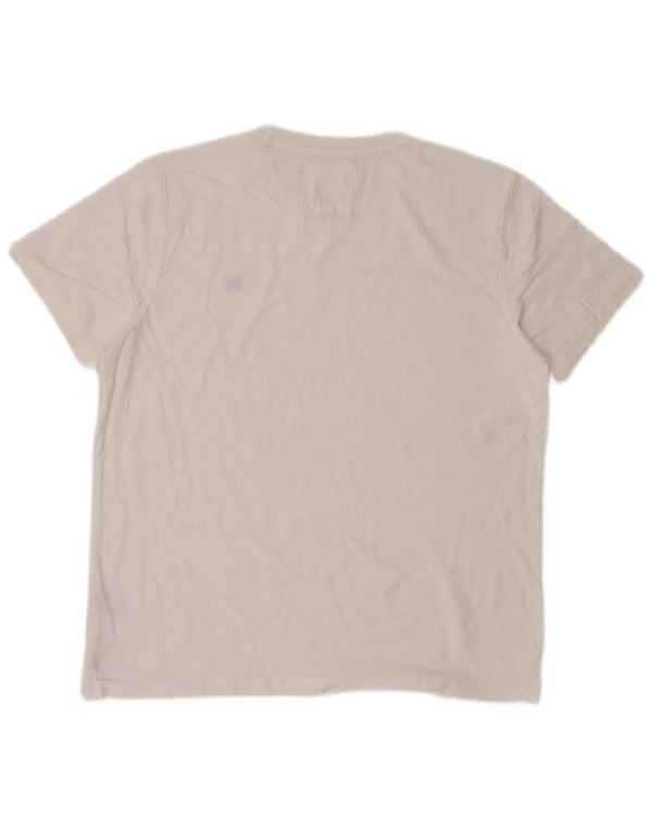 Crew Clothing - Camiseta para hombre, talla grande, algodón blanco