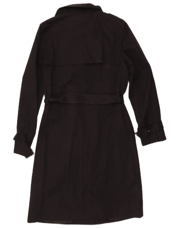 Marks & Spencer Gabardina de doble botonadura para mujer UK 10 Small Black