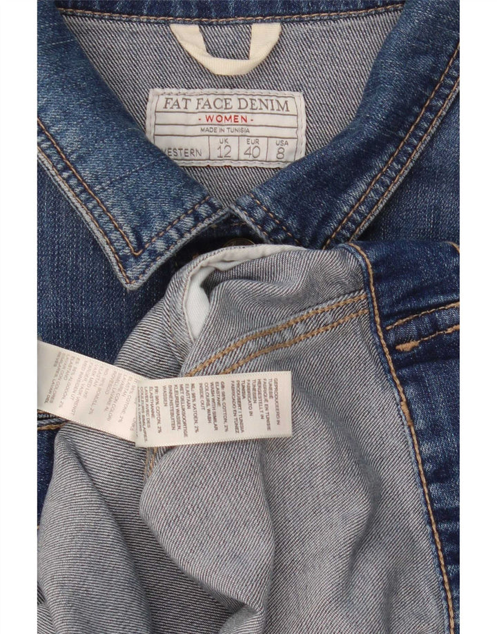 Chaqueta vaquera para mujer Fat Face UK 12 Algodón azul medio