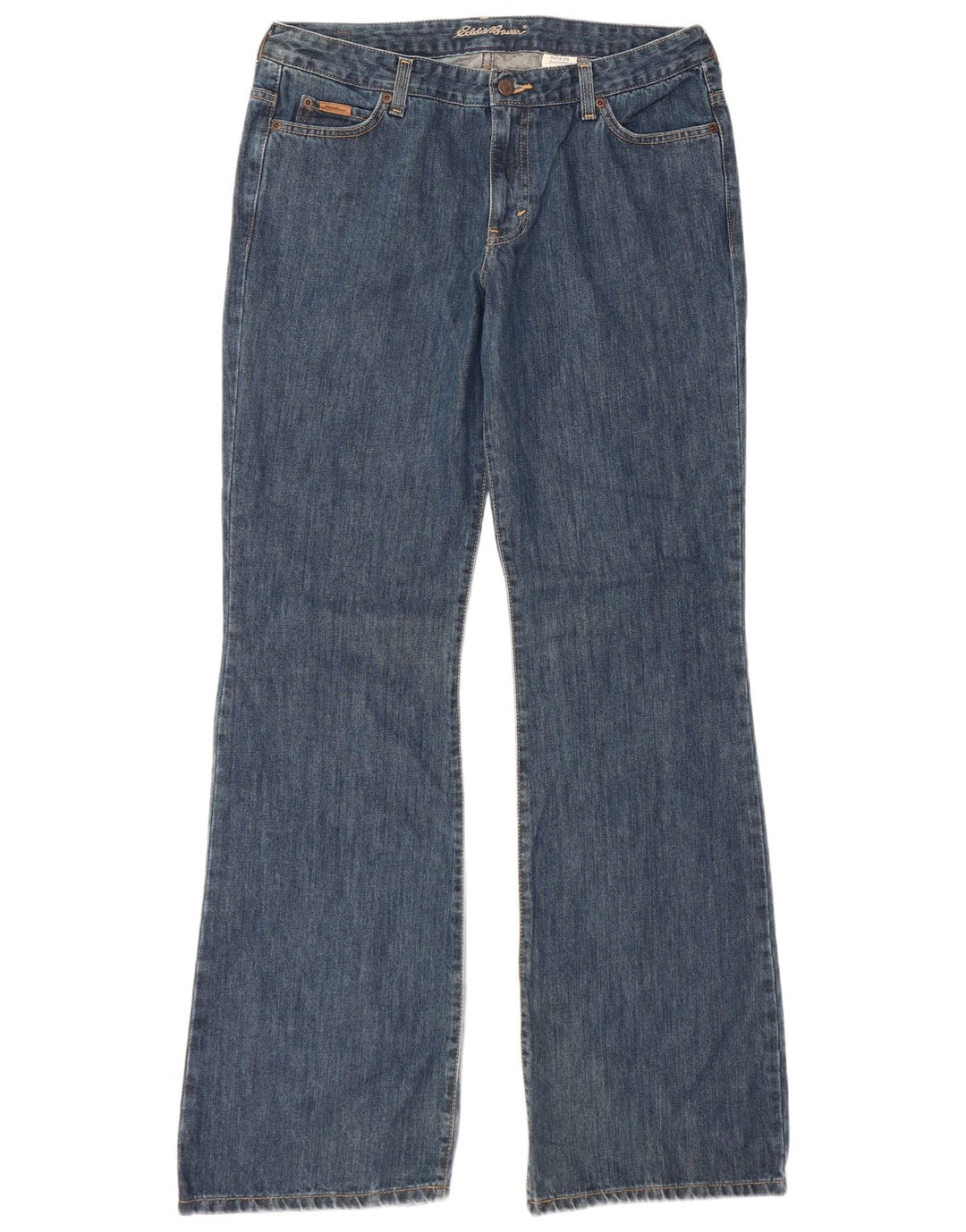 Eddie Bauer Jeans con corte de bota de cintura baja para mujer US 12 Large W34 L35 Algodón azul