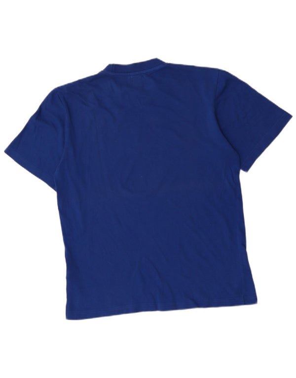 Adidas - Camiseta gráfica para hombre, talla pequeña, algodón azul