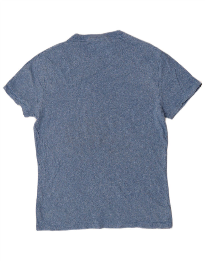 Superdry Camiseta para hombre Top de algodón moteado en azul medio