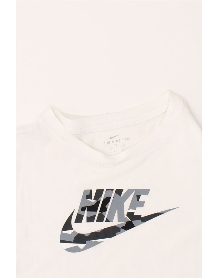 NIKE Mens Graphic T-Shirt Top Small White Cotton Vintage Nike and Second-Hand Nike from Messina Hembry 