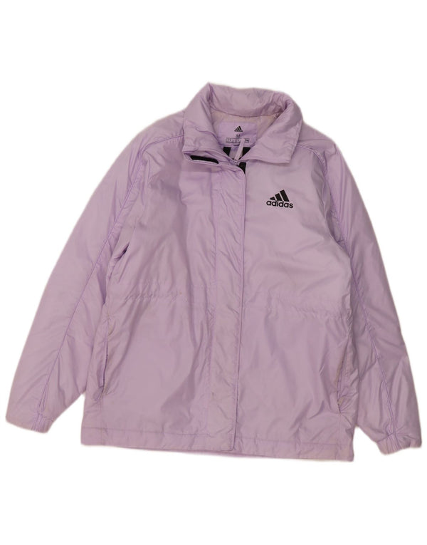 Adidas Chaqueta acolchada gráfica para mujer Reino Unido 12/14 Mediano Púrpura Poliéster