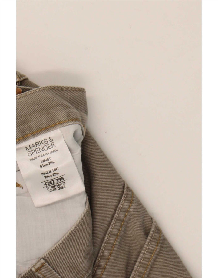 Marks & Spencer Vaqueros rectos azules Harbor para hombre W36 L29 Algodón gris