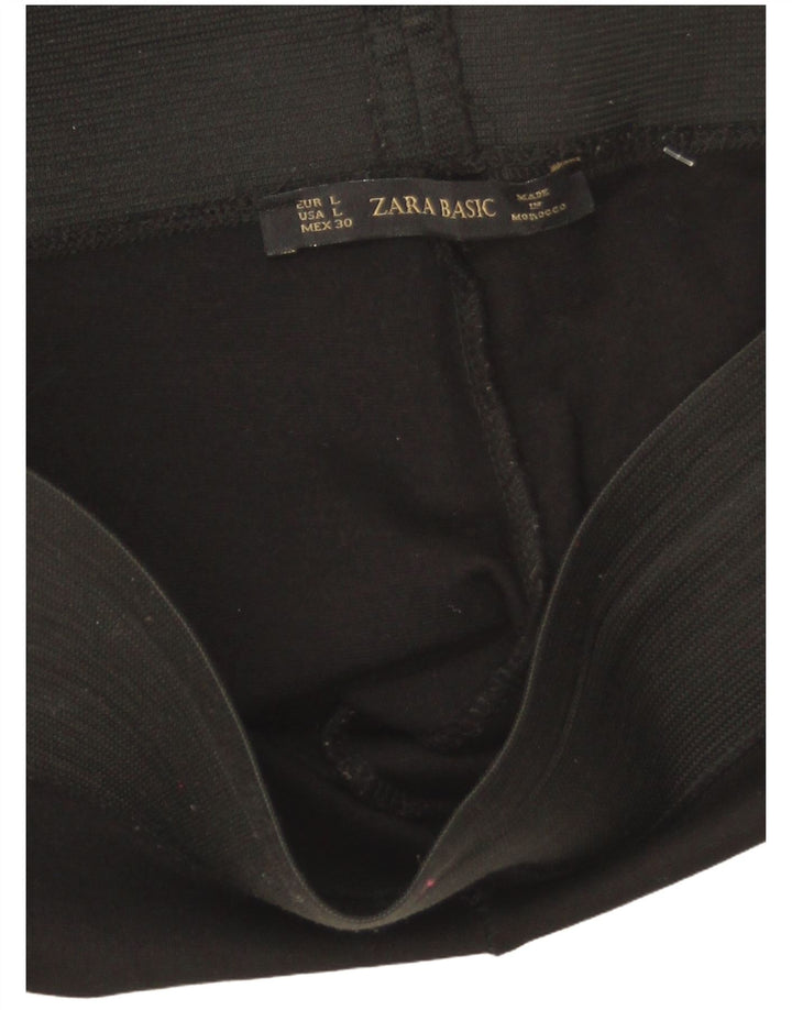 Zara Mujer Leggings Reino Unido 46 Grande Negro