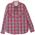FAT FACE Camisa Hombre XL Cuadros Rojos Algodón