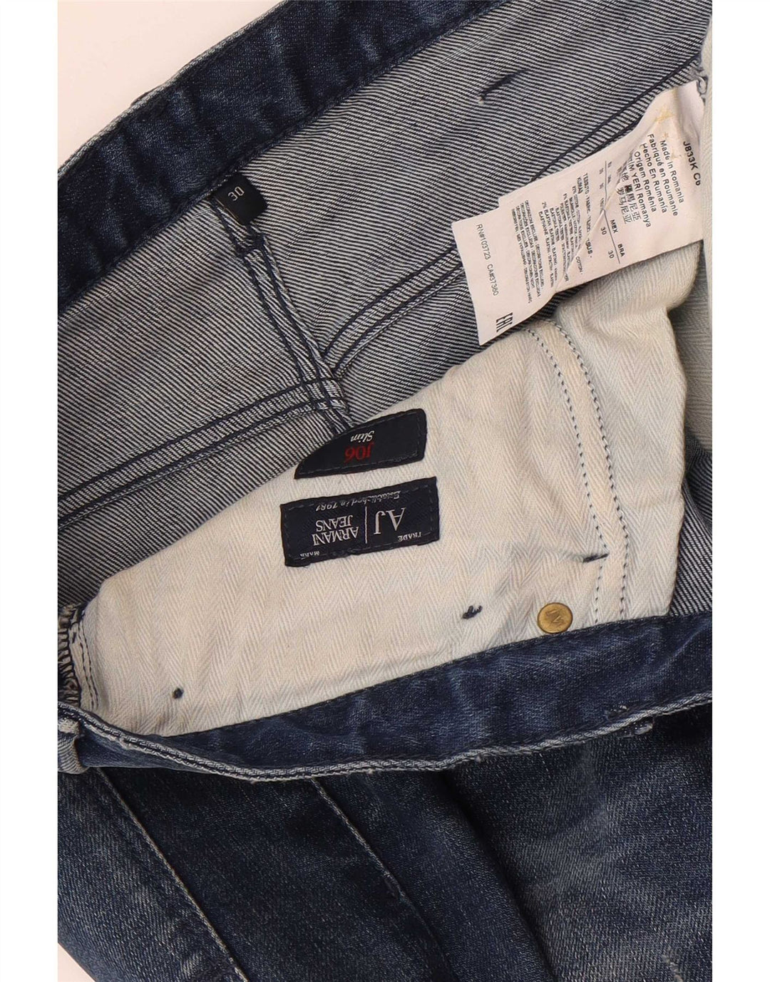 Vaqueros Armani Hombre Slim W30 L30 Algodón Azul