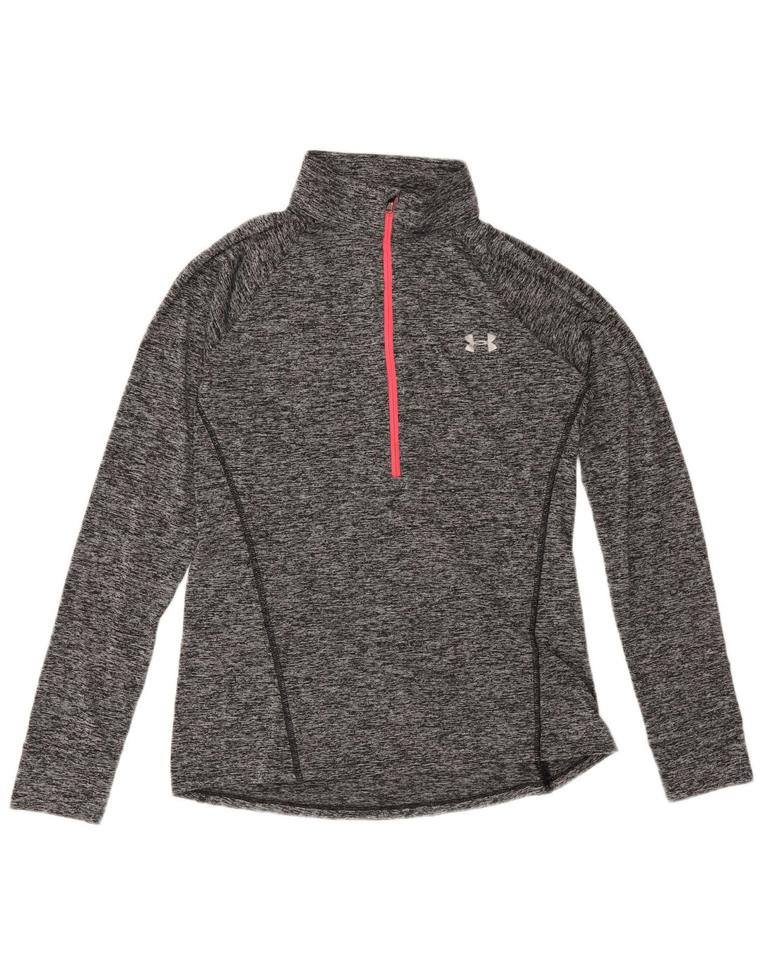 Under Armour Mujer Heat Gear Jersey Chándal Top UK 12 Gris Medio