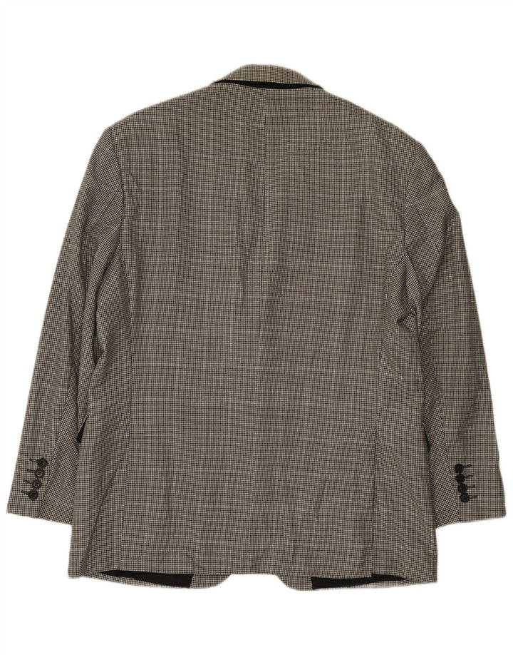 Marks & Spencer Chaqueta tipo blazer de 2 botones para hombre UK 42 Large Black Houndstooth