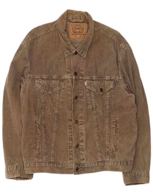 Levi's Chaqueta de pana para mujer Reino Unido 40 Grande Algodón marrón