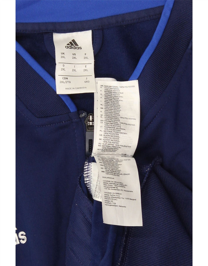 Adidas Hombre Chándal Top Chaqueta 2XL Azul Marino Poliéster