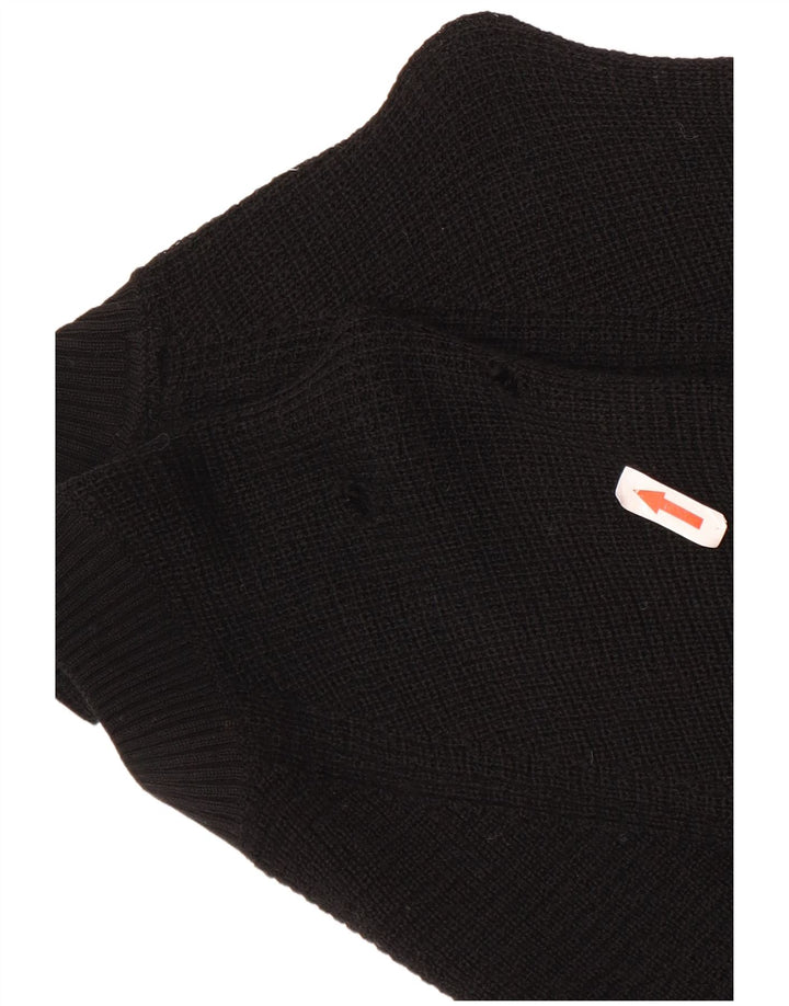 Calvin Klein Jeans Hombre Cuello Redondo Jersey Suéter Pequeño Lana Negra