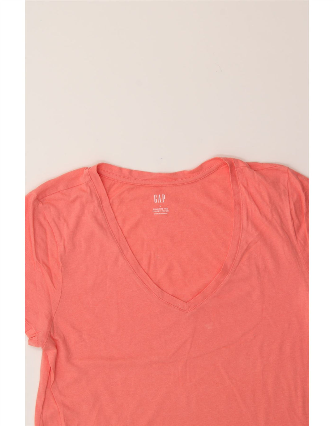 GAP Womens T-Shirt Top UK 14 Large Orange Cotton Vintage Gap and Second-Hand Gap from Messina Hembry 