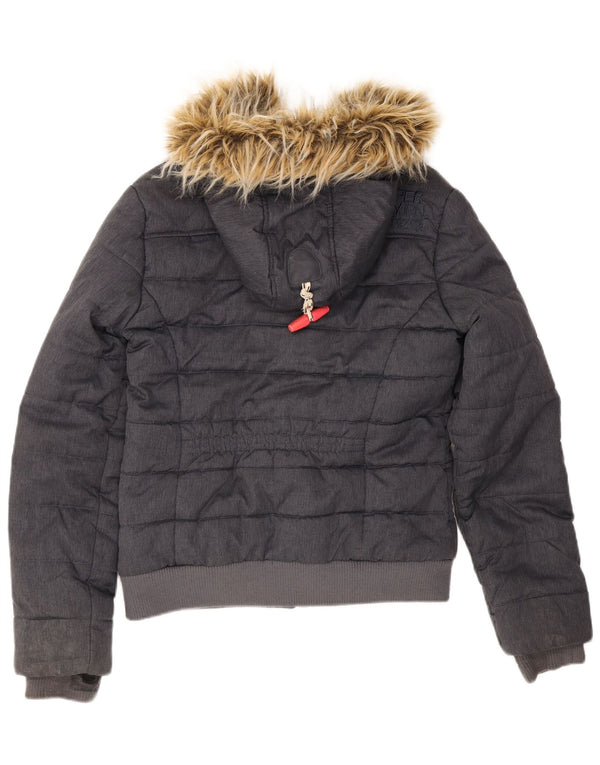 Superdry Chaqueta Acolchada Con Capucha Para Mujer UK 42 Poliéster Azul Marino Mediano