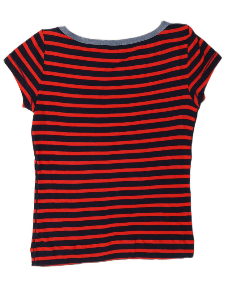 Ralph Lauren - Camiseta para mujer, talla 40, talla mediana, color rojo a rayas