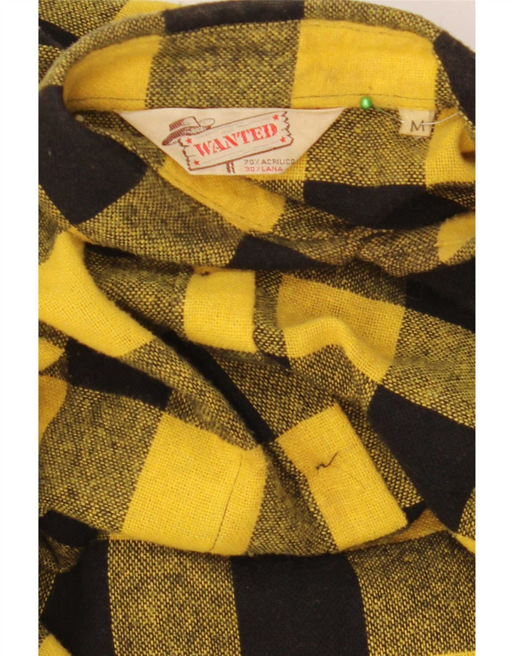 Wanted Camisa Sobrecamisa Para Hombre Acrílico A Cuadros Vichy Amarillo Medio