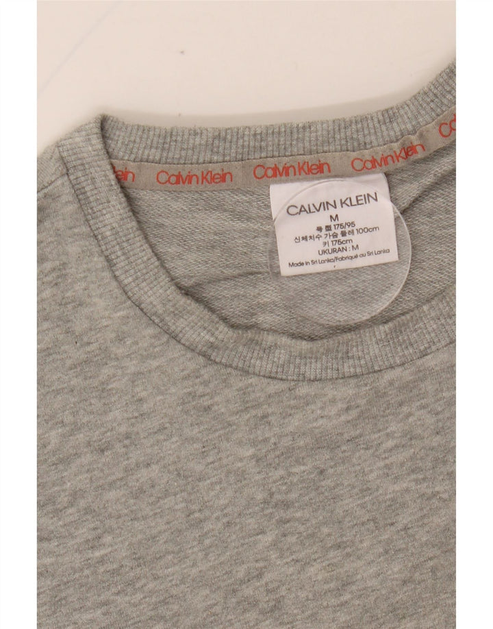 CALVIN KLEIN Hombre Sudadera Gráfica Jersey Gris Medio