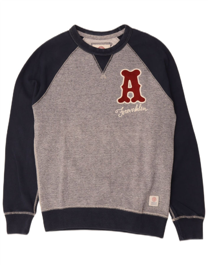 Franklin Marshall - Sudadera con gráfico para hombre, color gris pequeño