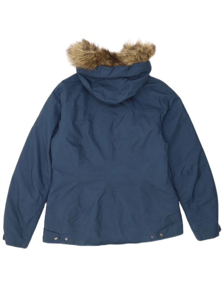Jack Wills Chaqueta cortavientos con capucha para mujer UK 12/14 Medium Azul marino