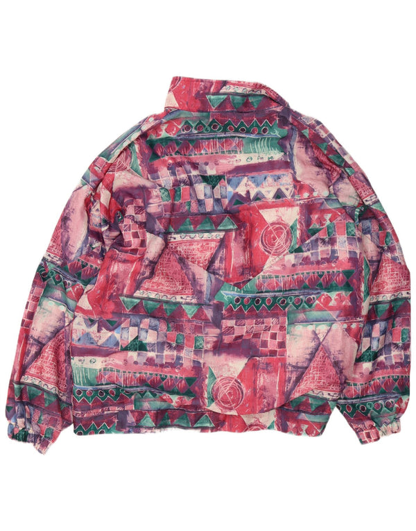 Tactel Mens Tracksuit Top Jacket XL Multicoloured Patchwork Polyamide Retro