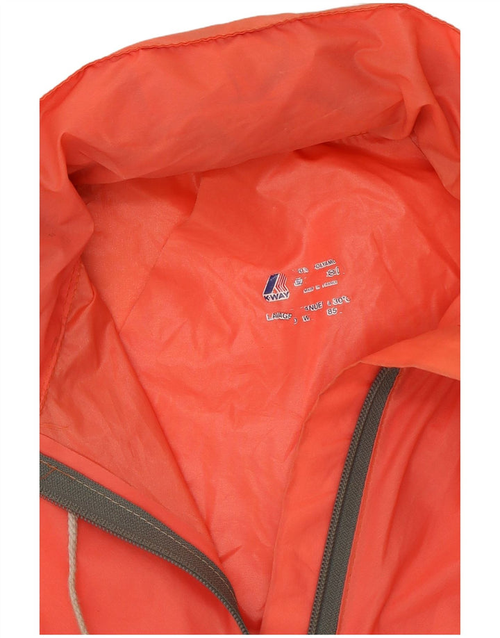 K-Way Chaqueta impermeable con capucha para mujer UK 46 Large Naranja