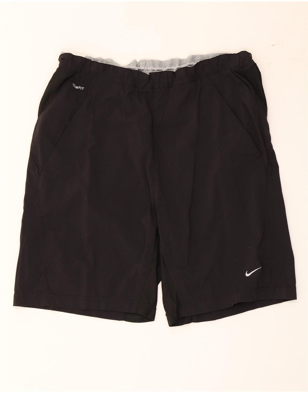 Pantalones cortos deportivos Nike para hombre, tamaño mediano, nailon negro, deportivos
