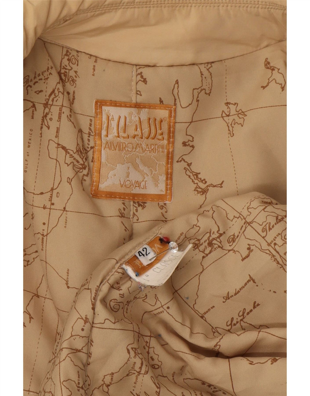 ALVIERO MARTINI Abrigo cortavientos de mujer IT 42 Poliéster beige medio