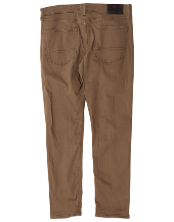Marks & Spencer Pantalones casuales ajustados para hombre W34 L29 Algodón marrón
