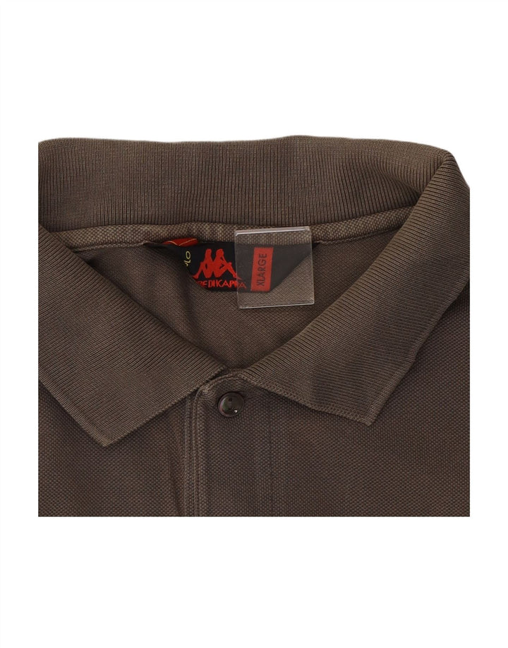 KAPPA Mens Polo Shirt XL Grey Cotton