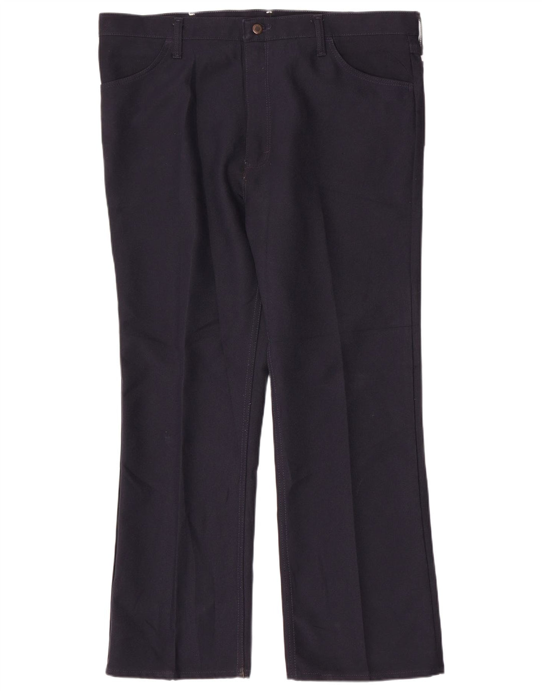 WRANGLER Pantalón casual recto para hombre W42 L30 Poliéster azul marino