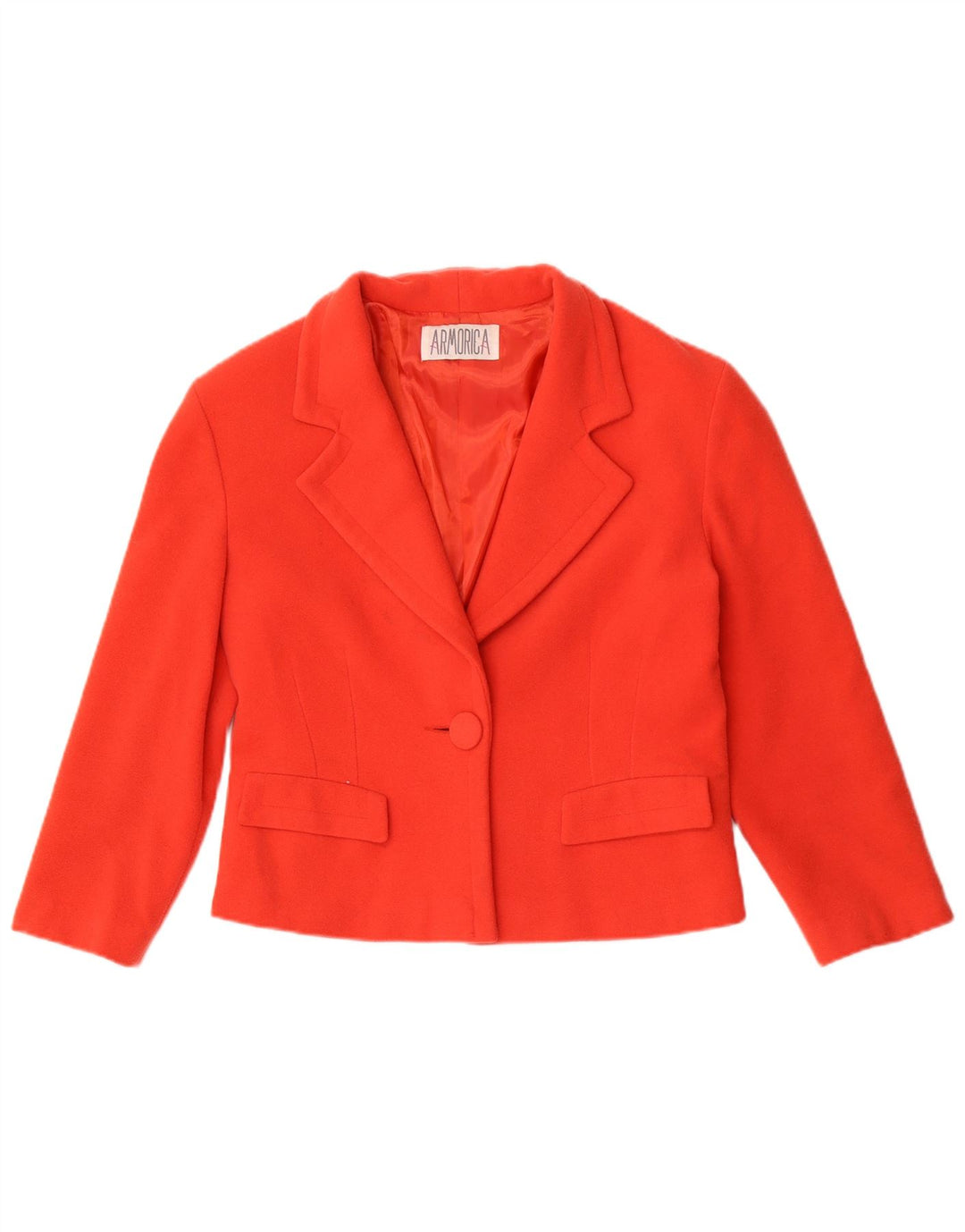 Armórica Chaqueta Blazer De 1 Botón Para Mujer IT 44 Lana Roja Mediana