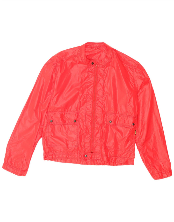 Vintage mujer bombardero chaqueta Reino Unido 18 XL rojo