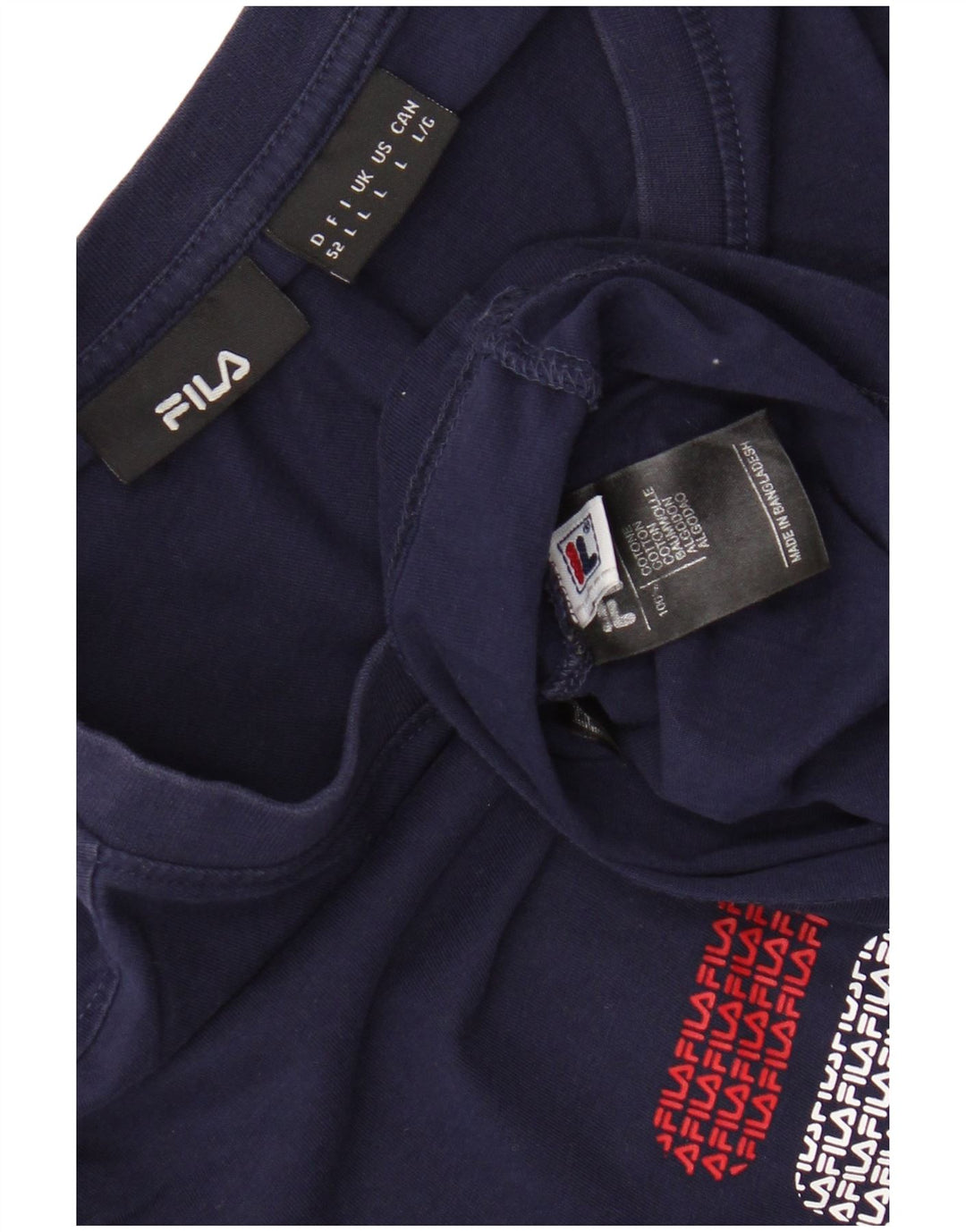 Fila - Camiseta gráfica para hombre, talla grande, algodón azul marino