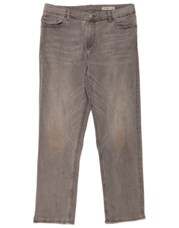 Marks & Spencer Vaqueros rectos The Sienna para mujer, Reino Unido 44, mediano, W32, L28, gris