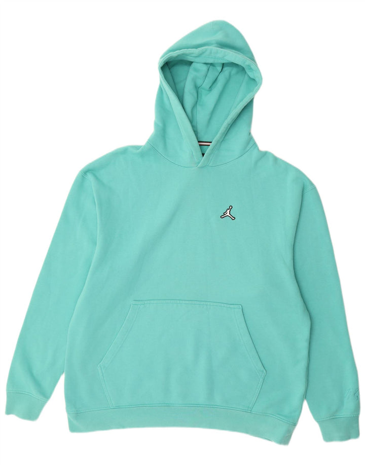 JORDAN Sudadera con capucha para hombre XL Turquesa Algodón