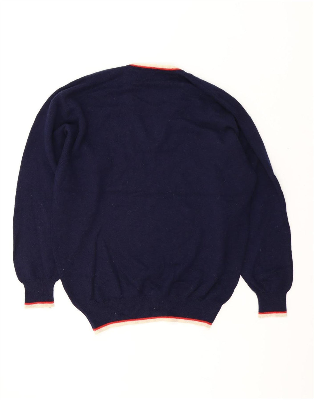 Pringle - Jersey con cuello en V para hombre, talla grande, lana virgen azul marino